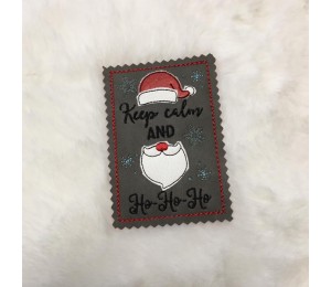 Stickdatei ITH - Postkarte Keep Calm HoHoHo